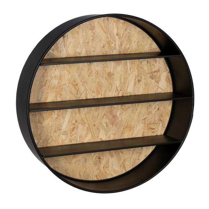 Raft Negru Natural Fier DMF 92 x 22,5 x 92 cm