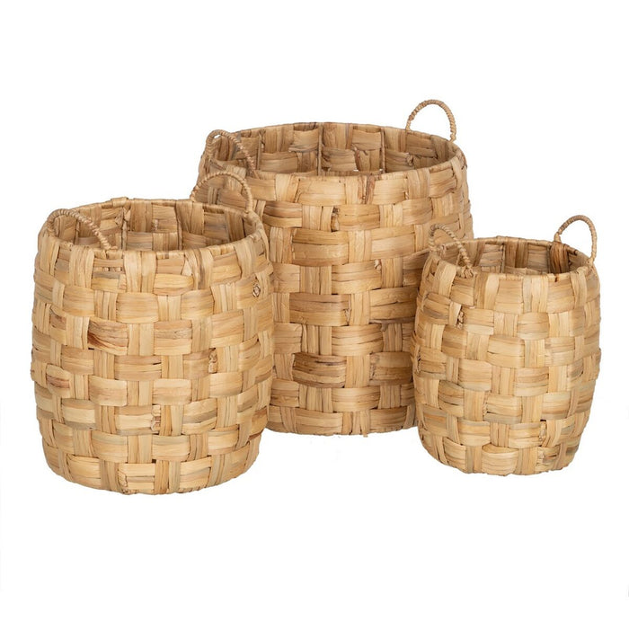 Set de Coșuri Bej Fibră naturală 37 x 37 x 40 cm (3 Unități)
