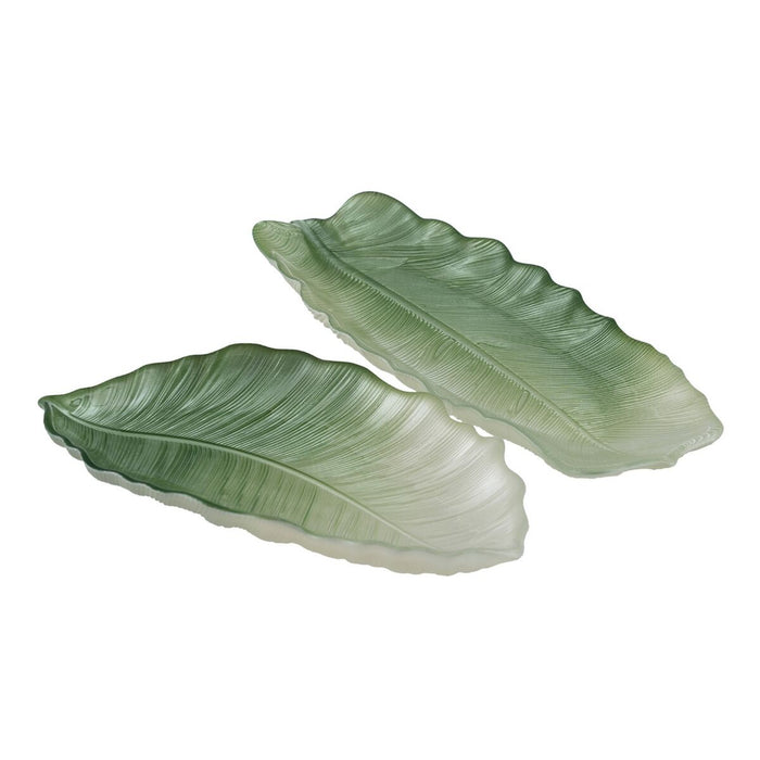 Tavă Verde Frunza a unei plante 40 cm