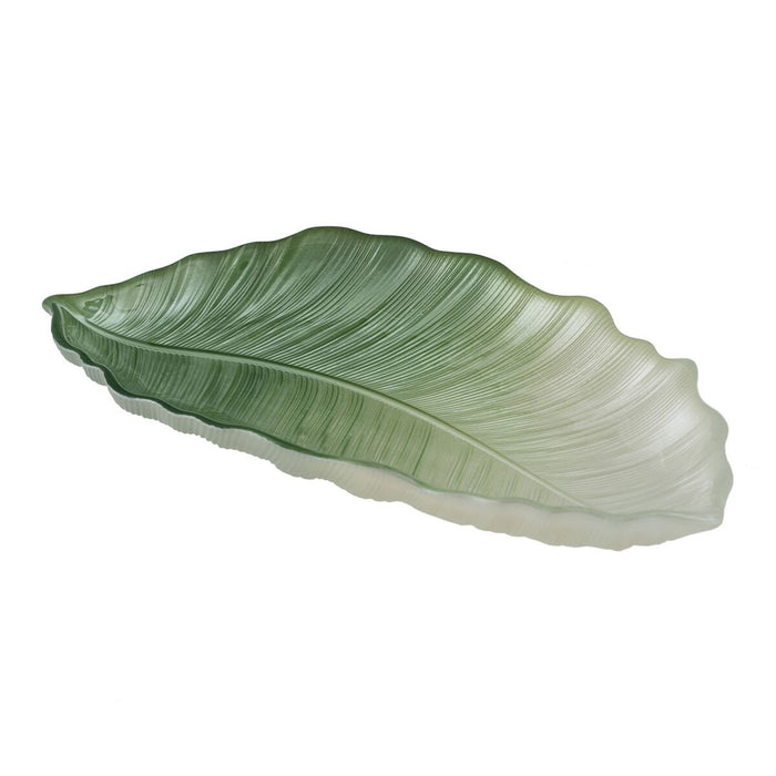 Tavă Verde Frunza a unei plante 31 x 18 cm