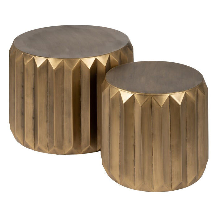 Set de 2 mese Auriu* Fier 64 x 64 x 50 cm (2 Unități)