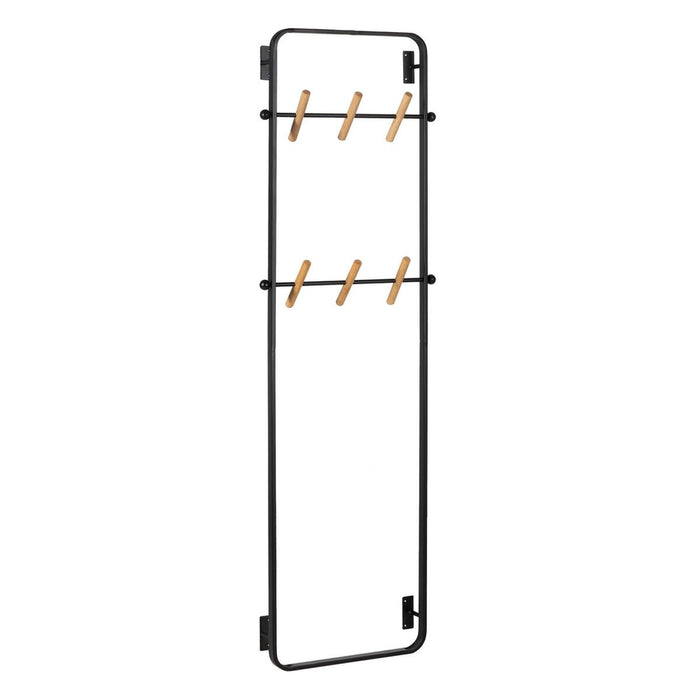 Suport de haine Negru Fier 45 x 7 x 150 cm