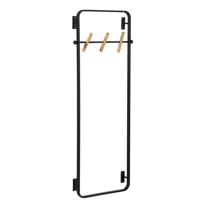 Suport de haine Negru Fier 45 x 7 x 120 cm