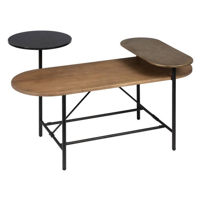 Masa de Cafea Auriu* Lemn Fier 116 x 76 x 64 cm