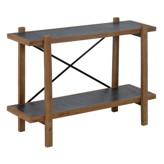Raft OSLO Negru Natural Fier 107 x 40 x 80 cm