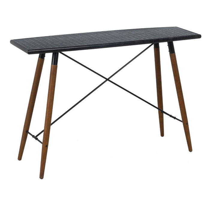 Consolă Negru Natural Lemn Fier Lemn MDF 120 x 38 x 81 cm