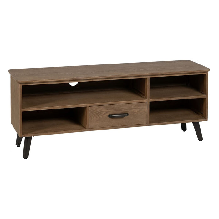 Mobilă TV Negru Natural Fier Lemn de brad 150 x 41 x 59 cm