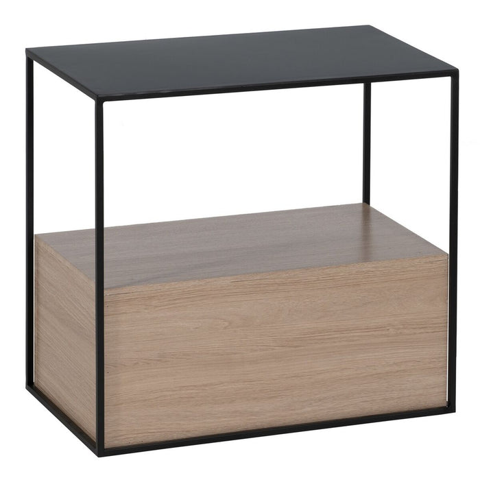 Noptieră Negru Natural Fier DMF 57 x 34 x 55 cm