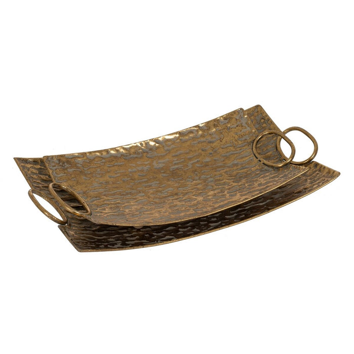 Tavă pentru gustari Auriu* Fier 53,5 x 28,5 x 10 cm (2 Unități)