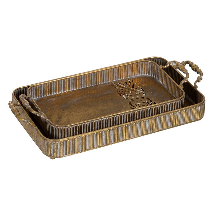 Tavă pentru gustari Auriu* Fier 50,5 x 26 x 9 cm (2 Unități)