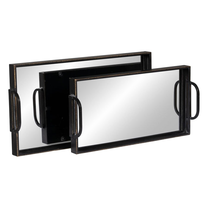 Tavă pentru gustari Negru Fier 55,5 x 29 x 9 cm (2 Unități)