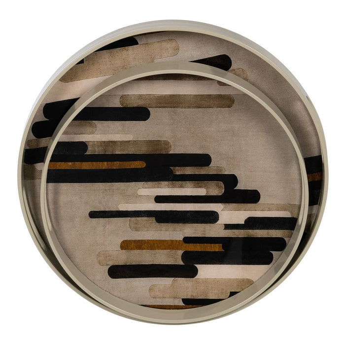 Tavă pentru gustari PVC Geam Abstract 42 x 42 x 4,2 cm (2 Unități)