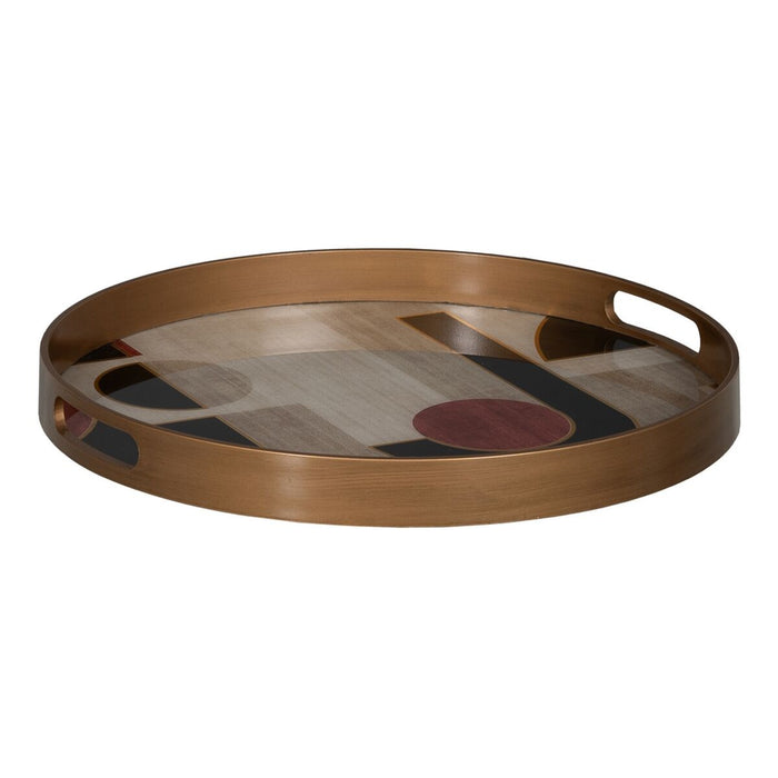 Tavă pentru gustari PVC Geam Abstract 42 x 42 x 4,2 cm (2 Unități)