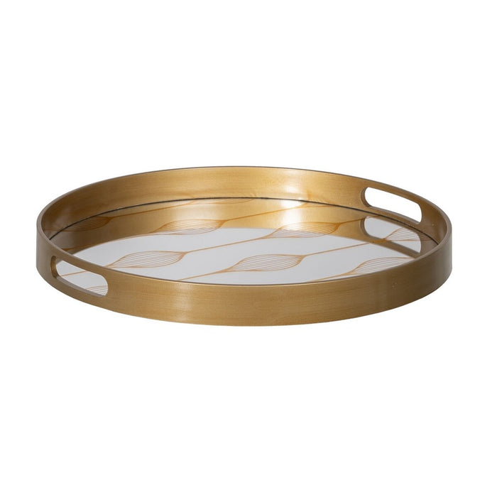Tavă pentru gustari Auriu* PVC Geam 42 x 42 x 4,2 cm (2 Unități)