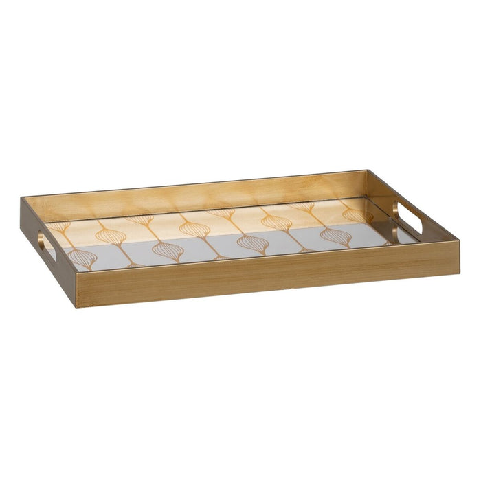 Tavă pentru gustari Auriu* PVC Geam 45 x 31 x 4,2 cm (2 Unități)