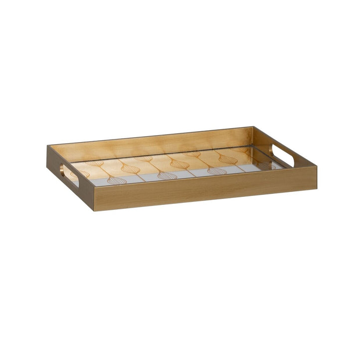 Tavă pentru gustari Auriu* PVC Geam 45 x 31 x 4,2 cm (2 Unități)