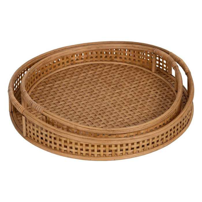 Tavă Natural Bambus 44,5 x 44,5 x 8,5 cm (2 Unități)