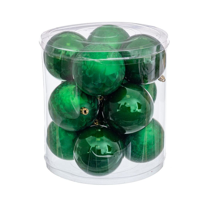 Globuri de Crăciun Verde Plastic 8 x 8 x 8 cm (12 Unități)