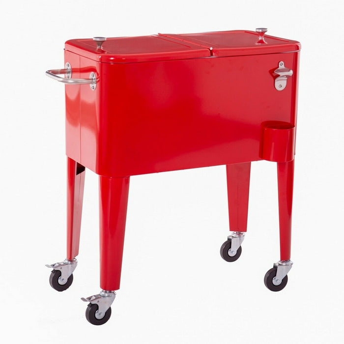 Frigider Portabil Fresh Roșu Metal 74 x 43 x 80 cm