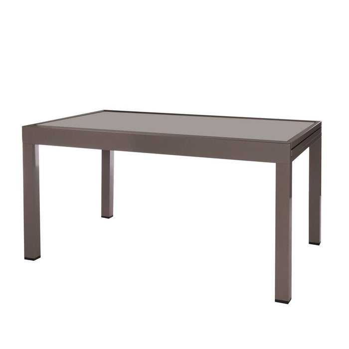 Masă de Sufragerie Stella Aluminiu Sticlă Temperată 135 x 90 x 74 cm