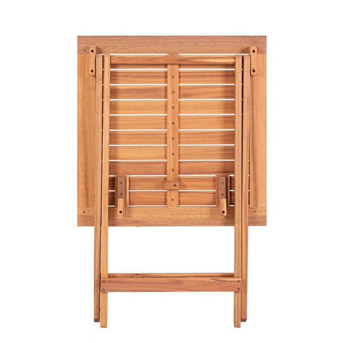 Masă Laterală Pliabilă Kate 60 x 60 x 72,5 cm Natural Lemn de salcâm