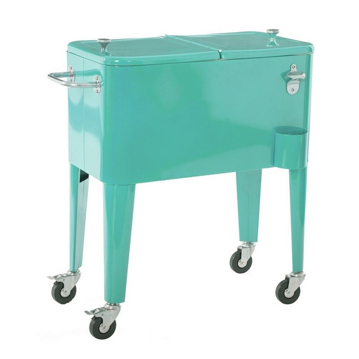 Frigider Portabil Fresh Turquoise Metal 74 x 43 x 80 cm