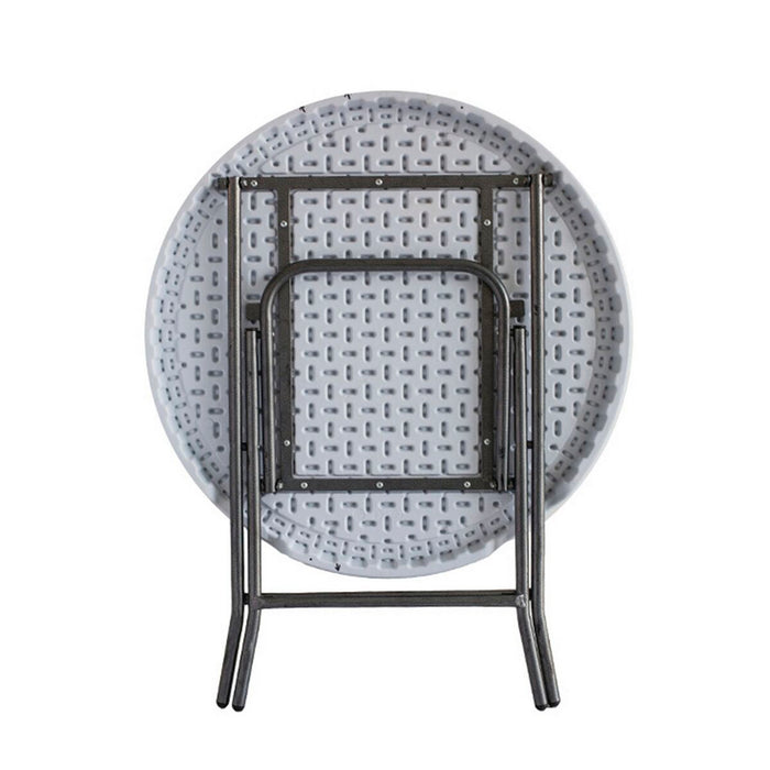 Masă Pliabilă Alb HDPE 80 x 80 x 74 cm