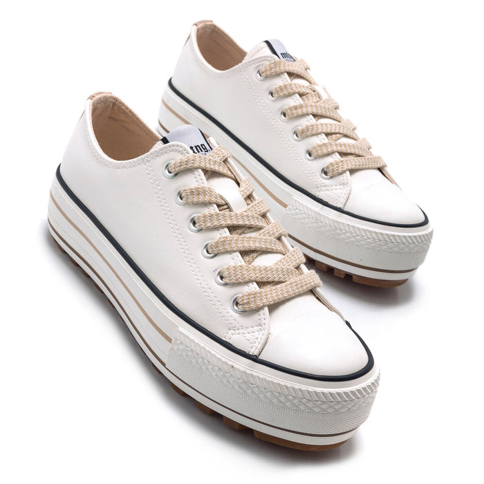 Pantofi sport pentru femei Mustang ACTIO PU 60303 C54932 Alb