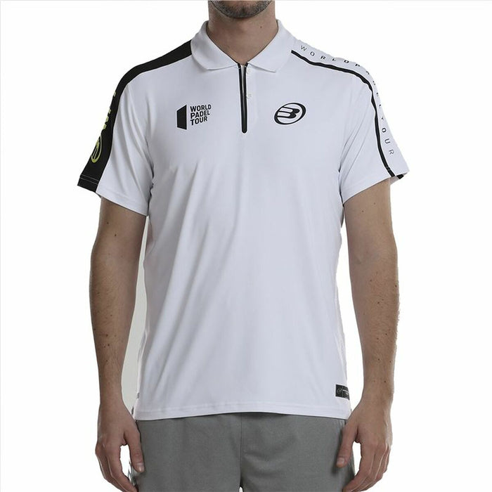 Tricou Polo cu Mânecă Scurtă Bărbați Bullpadel Liceo Padel Alb