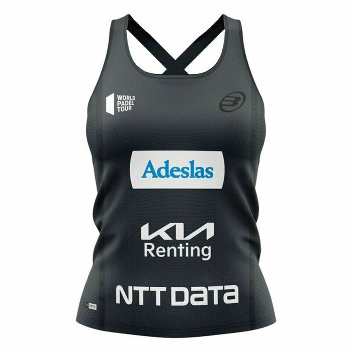 Tricou de Damă fără Mâneci Bullpadel Orlas Alejandra Salazar Padel Negru