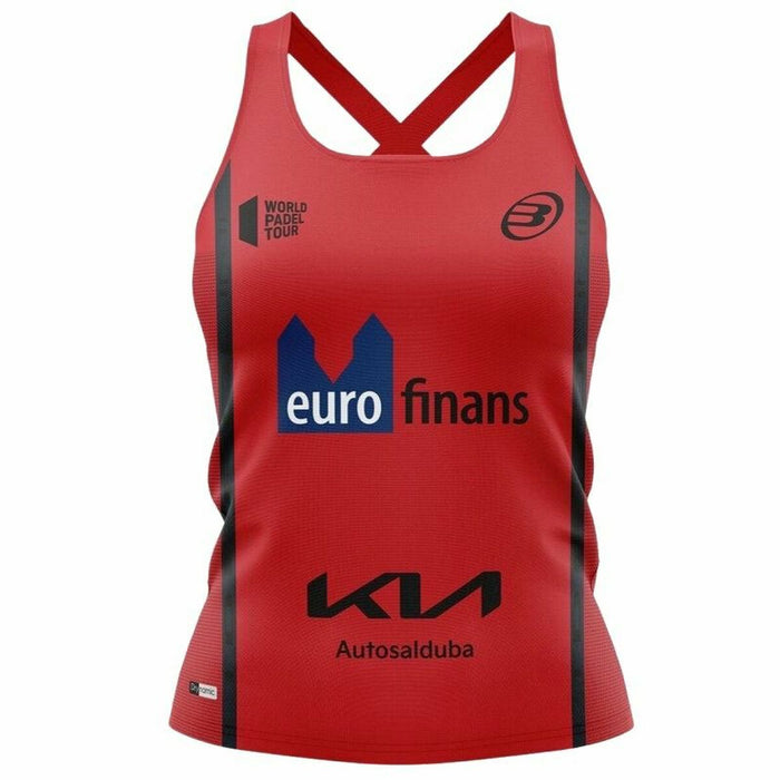 Tricou de Damă fără Mâneci Bullpadel Delfi Brea Padel Roșu Închis