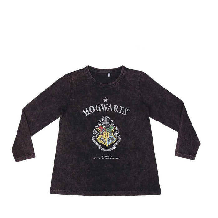Tricou cu Mânecă Lungă Copii Harry Potter Gri Gri închis