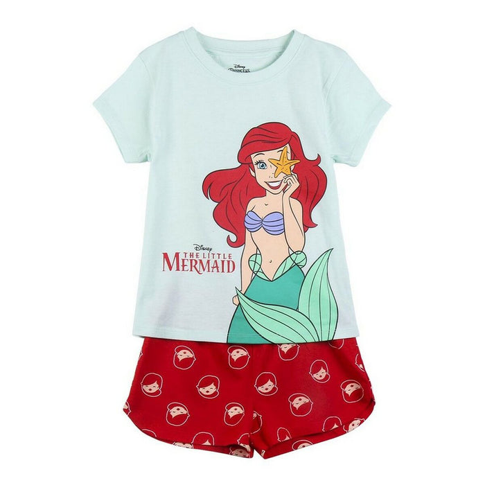 Pijamaua de Vară Disney Princess Roșu Verde Verde deschis