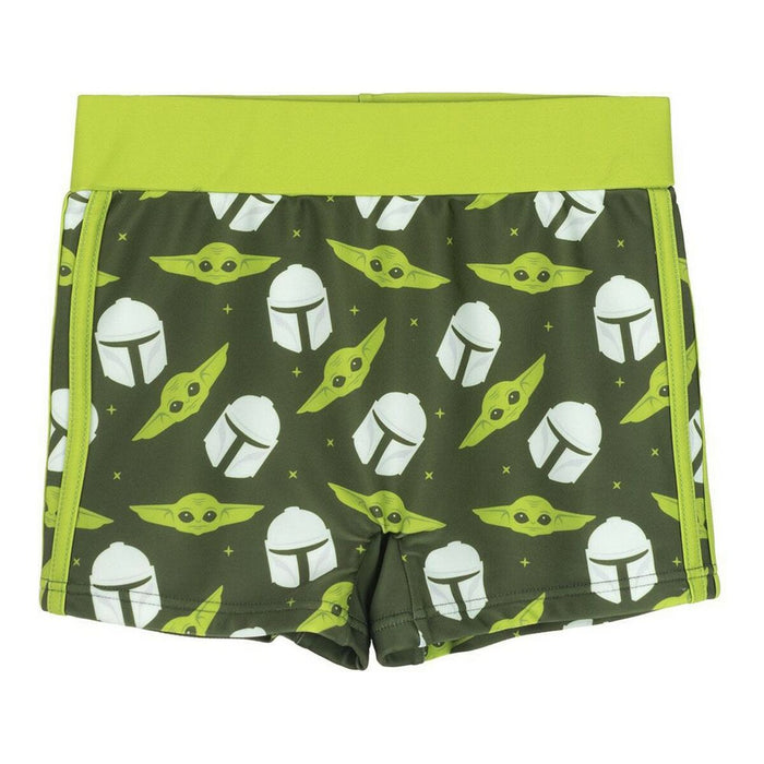 Costumul de Baie Boxer Pentru Copii The Mandalorian Verde