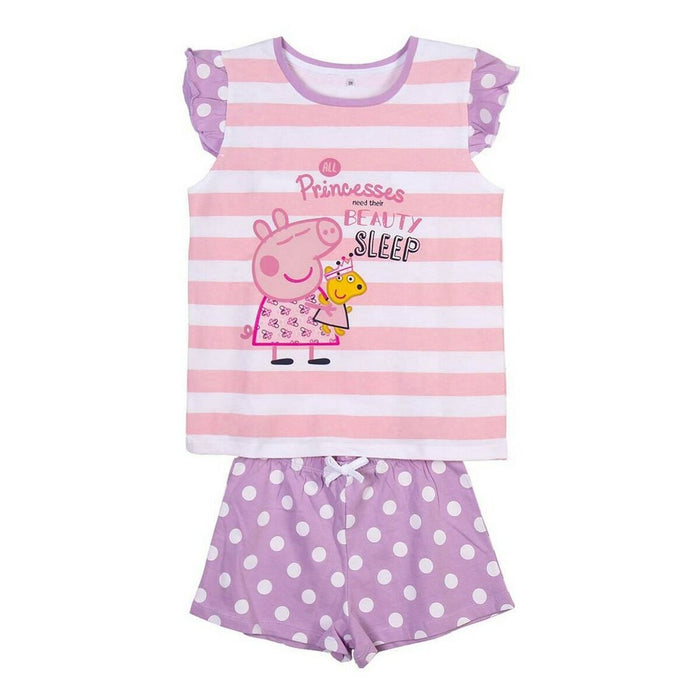 Pijamaua de Vară Peppa Pig Roz Mov