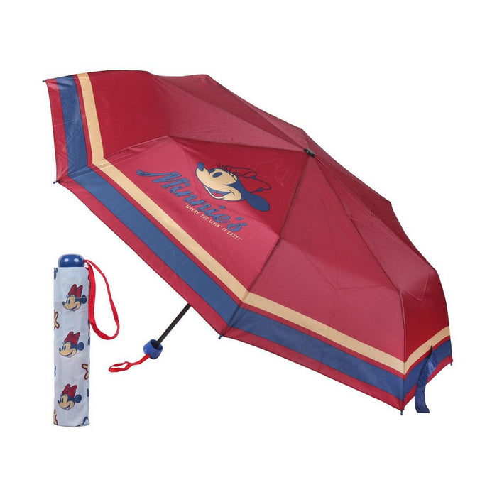 Umbrelă Pliabilă Minnie Mouse Roșu (Ø 97 cm)
