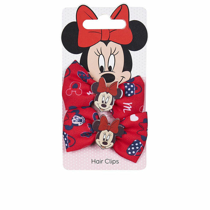 Agrafe de păr Inca Clips Lazo Disney 2 Unități Roșu Fundă (2 Unități)