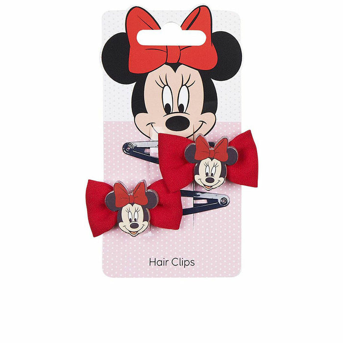 Agrafe de păr Inca Clips Lazo Disney 2 Unități Roșu Fundă (2 Unități)