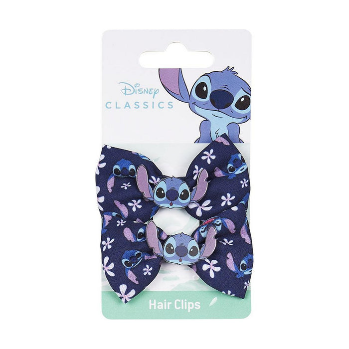 Agrafe de păr Stitch 2 Unități Albastru Fundă