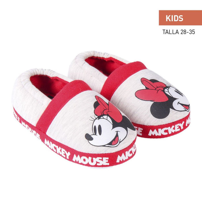 Papucii de Casă Minnie Mouse Gri deschis