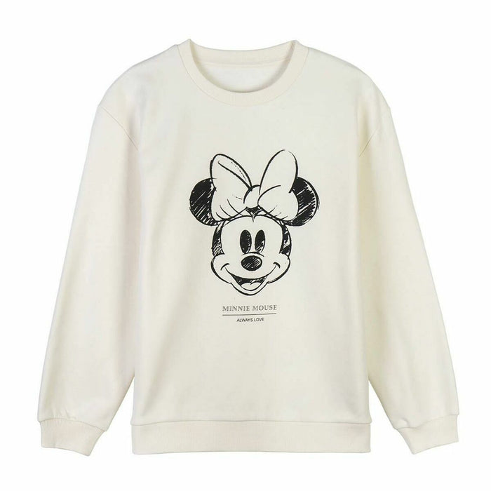Hanorac fără Glugă Femei Minnie Mouse Bej