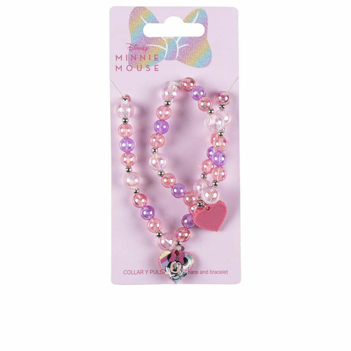 Kit de Bijuterii fantezie Disney Roz Minnie Mouse 2 Piese