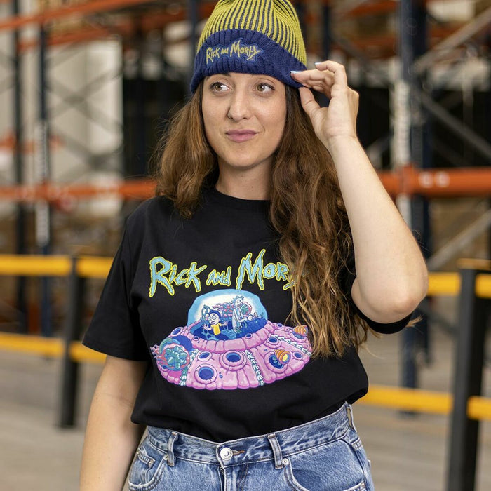 Tricou cu Mânecă Scurtă Unisex Rick and Morty Negru
