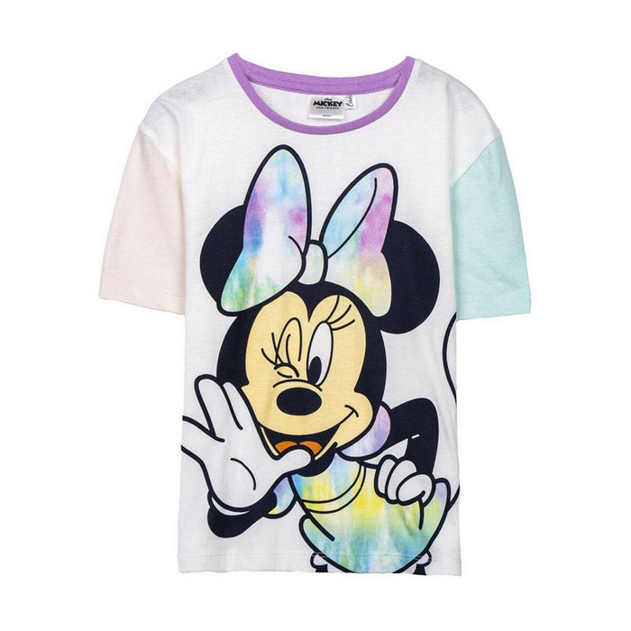 Tricou cu Mânecă Scurtă pentru Copii Minnie Mouse Verde inchis Multicolor