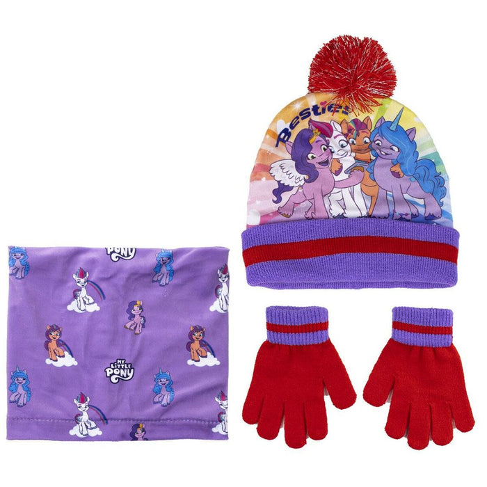Căciulă, Mănuși și Gâtar My Little Pony 3 Piese Liliachiu