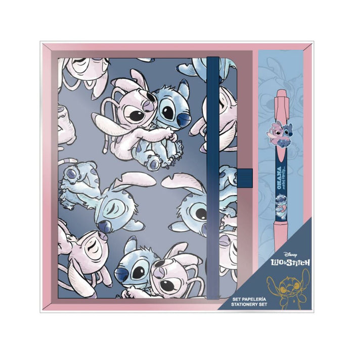 Set de Papetărie Stitch 2 Piese Albastru