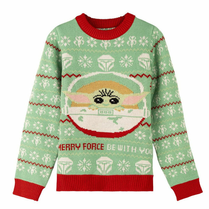 Pulover Unisex The Mandalorian Infantil Crăciun Verde