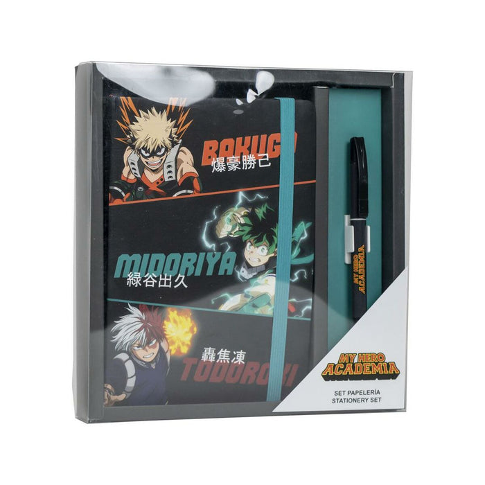 Set de Papetărie My Hero Academia 2 Piese Negru Portocaliu