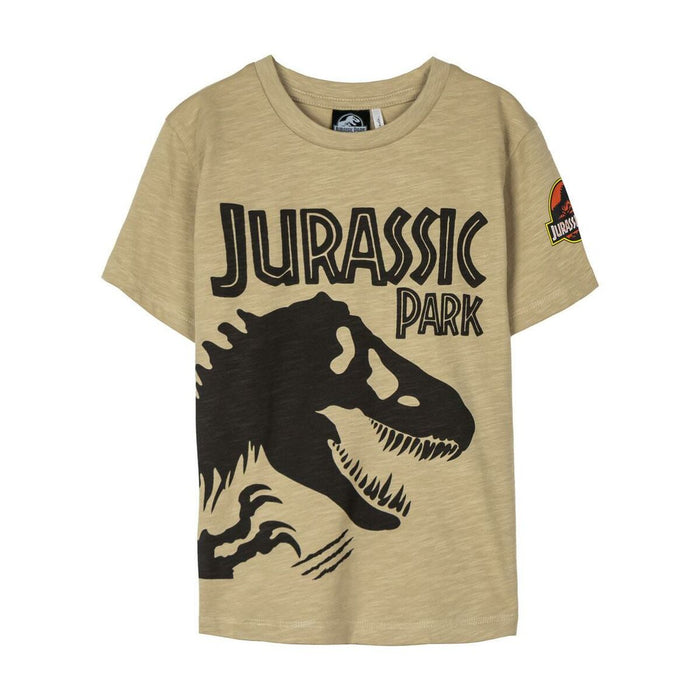 Tricou cu Mânecă Scurtă pentru Copii Jurassic Park Maro