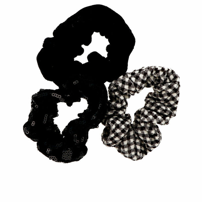 Elastic pentru Păr Inca Negru (3 Piese)